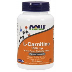 NOW Foods L-Carnitine - 1000mg - 50 tablets